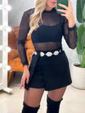 Body Feminino em Tule Manga Longa Ref. 1964