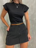 Blusa Feminina em Ribana Muscle Tee com Gola Tuane Ref. 978