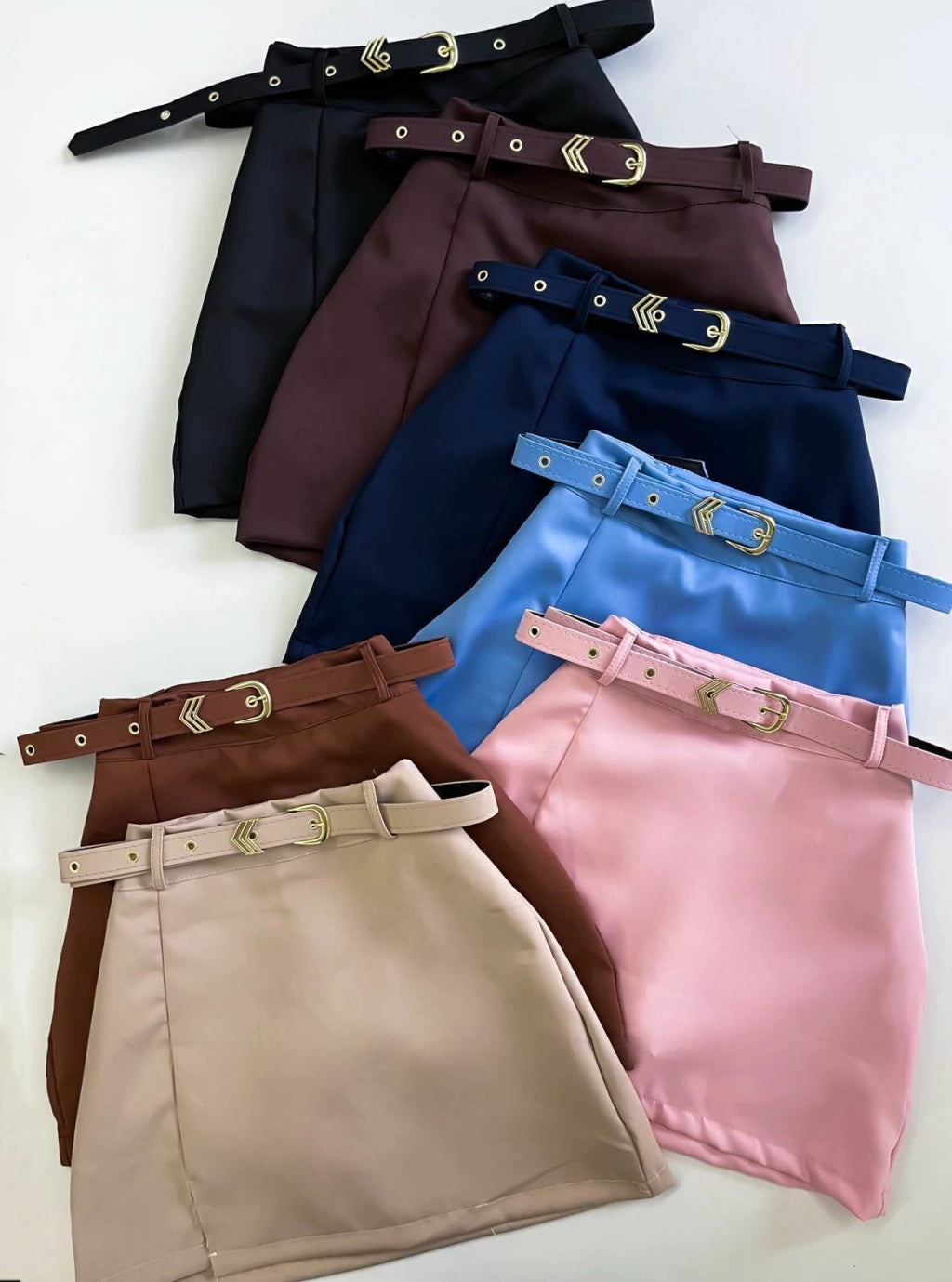 Shorts Saia em Alfaiataria com Cinto Ref. 1640